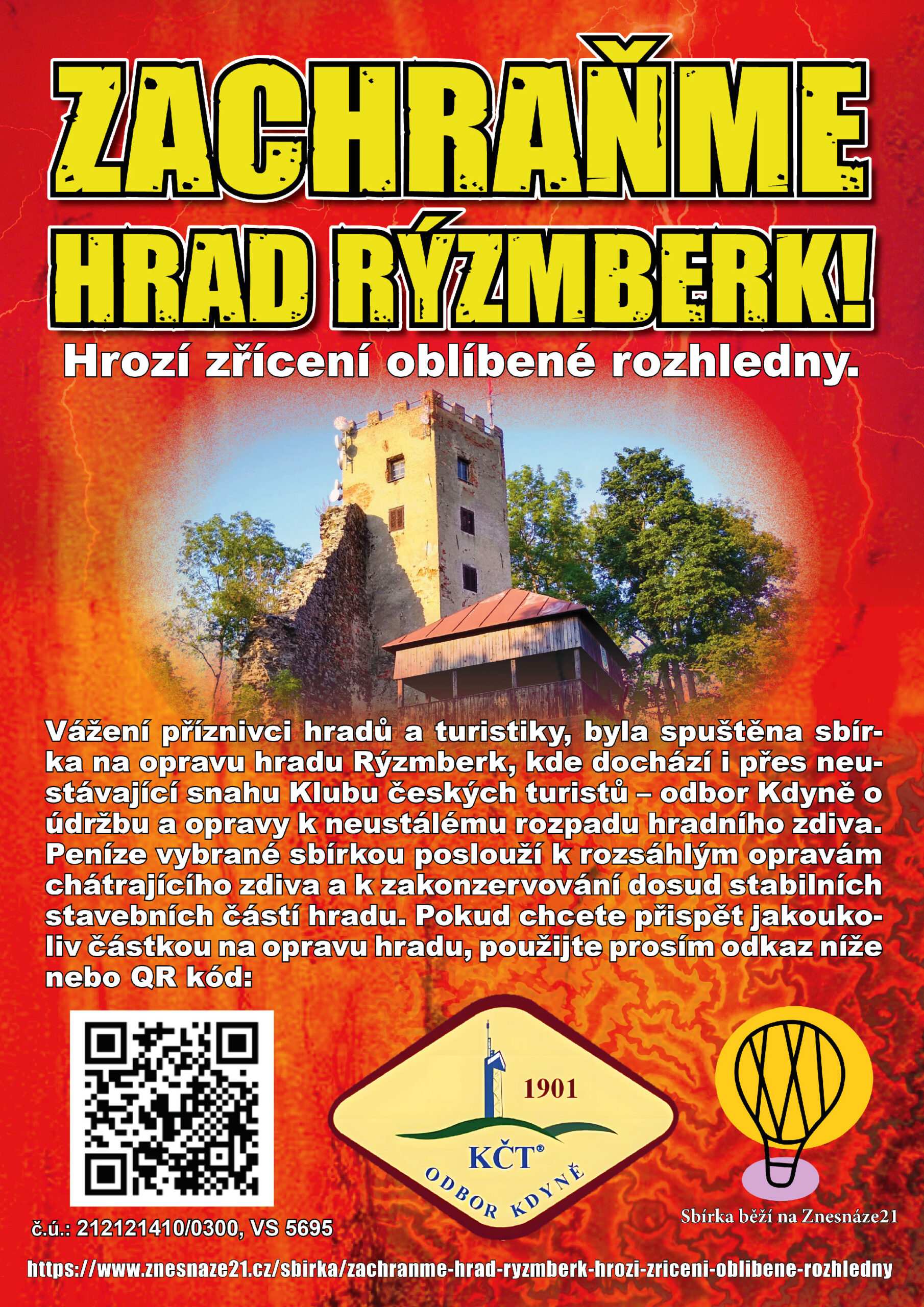 veřejná sbírka: Zachraňme hrad Rýzmberk!
